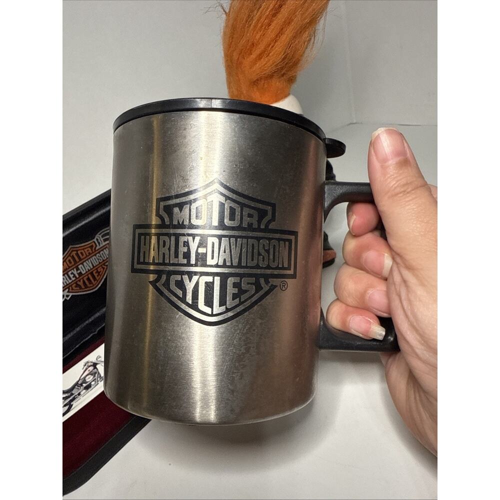 99’ Harley Davidson Stainless Mug 14oz w/ Lid & Knife Case 92’ Hasbro Troll- (3) - Picture 6 of 13